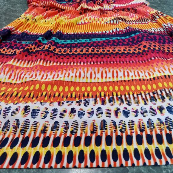 ENFOCUS STUDIO Womens Size 12 Sleeveless Tribal Striped Blouson Dress Aztec Boho - Picture 3 of 11